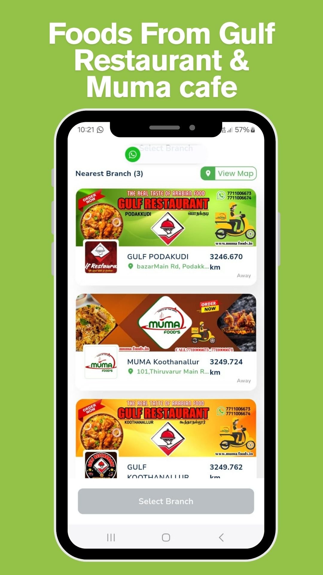 Muma Foods App - Screen 2